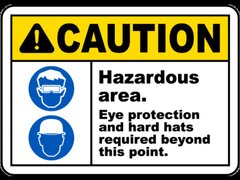 Eye Protection and Hard Hats Sign